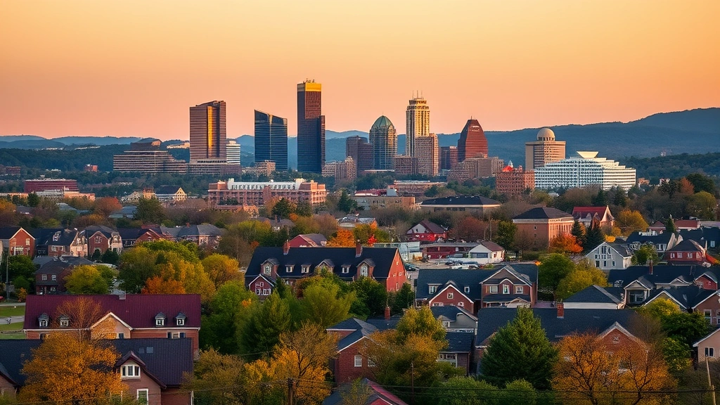 greenville sc tax - 
Greenville South Carolina downtown skyline with residential neighborhoods visib