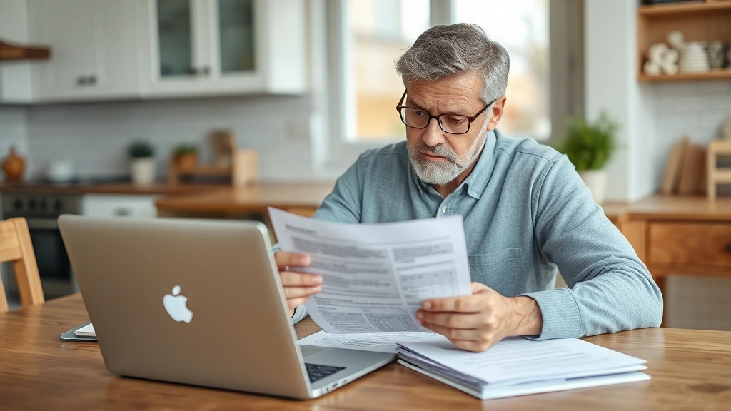 hendricks county property tax - 
Homeowner examining property assessment notice with concerned expression, sitti