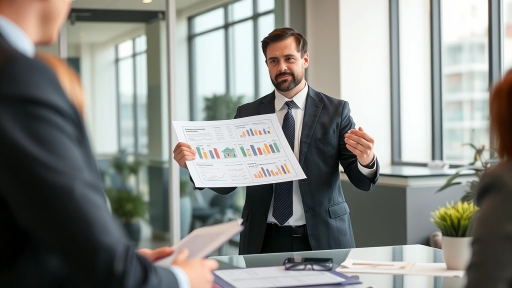 horry county tax map - 
Real estate professional in business attire presenting property valuation chart