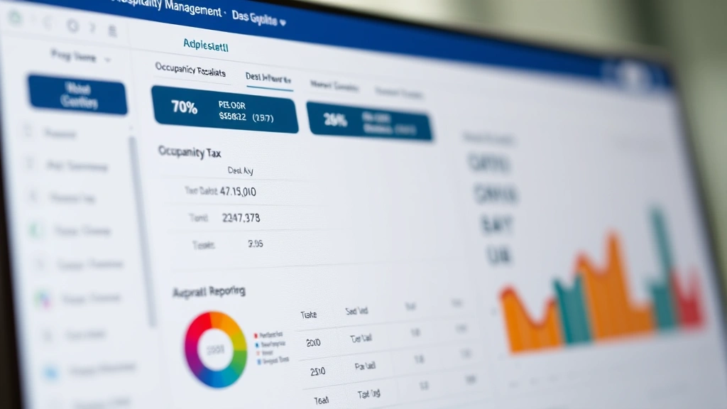 hotel occupancy tax italy - 
Close-up of hospitality management software dashboard showing occupancy tax cal