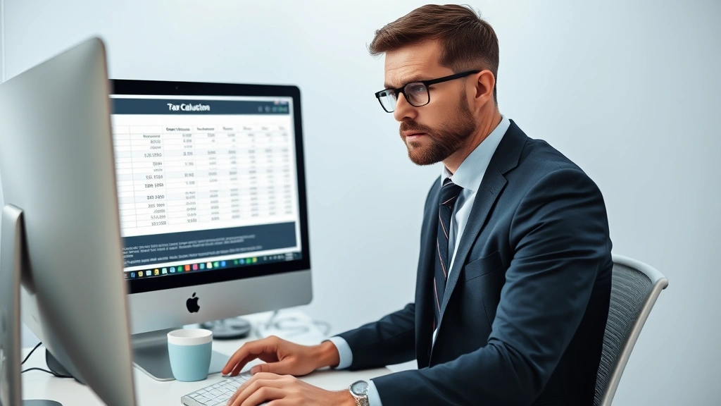 how are severance packages taxed - 
Professional man in business casual attire looking at computer screen showing t