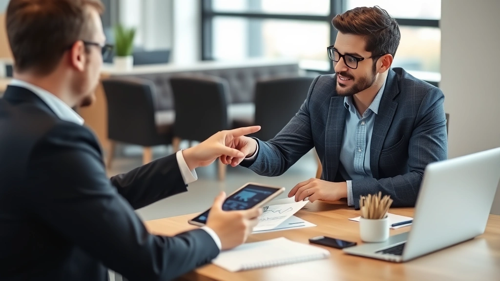 how does workers' comp affect tax return - 
Financial advisor pointing to information on tablet screen during consultation 