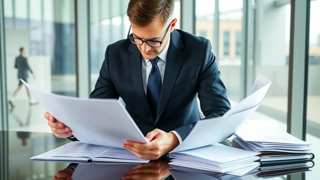 how much did tesla pay in taxes 2023 -
Business executive in suit reviewing quarterly earnings report and tax filing d