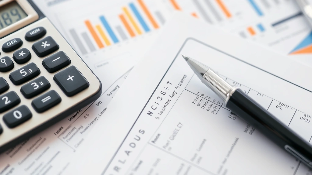 how much did tesla pay in taxes 2023 -
Close-up of calculator, pen, and tax forms with financial charts and graphs on