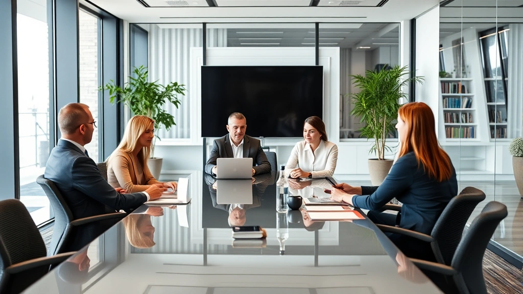 how much did tesla pay in taxes 2023 -
Modern office conference room with team discussing corporate tax strategy and c