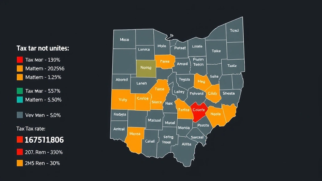 how much is sales tax in ohio - 
State map of Ohio with highlighted counties showing different tax rates, profes
