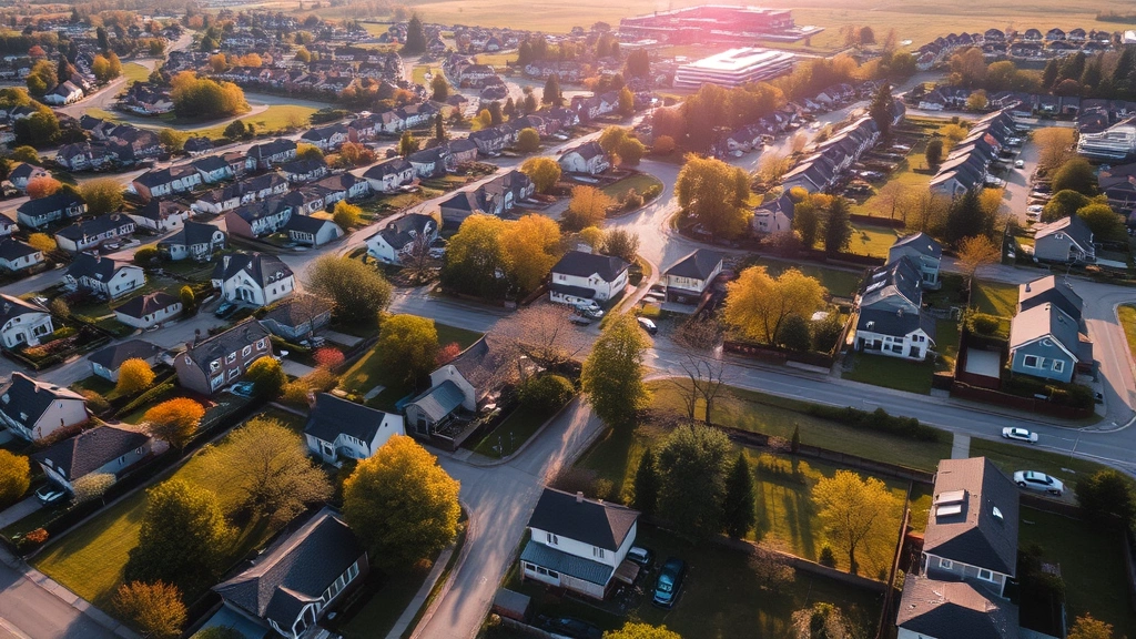 iberia tax assessor - 
Aerial view of residential neighborhood houses with property boundaries clearly