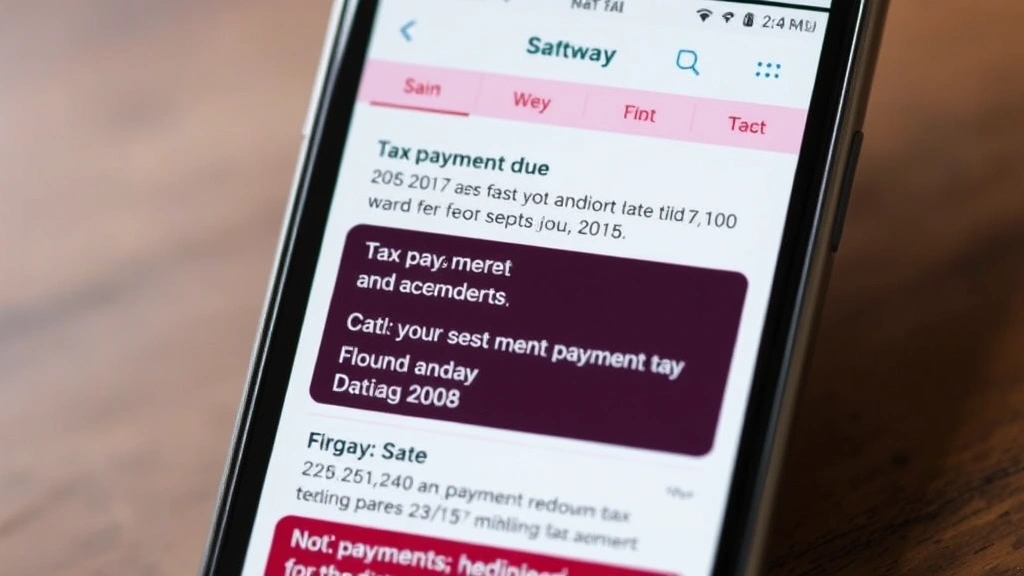 illinois estimated tax payment - 
Calendar showing highlighted tax payment due dates with reminder notifications 