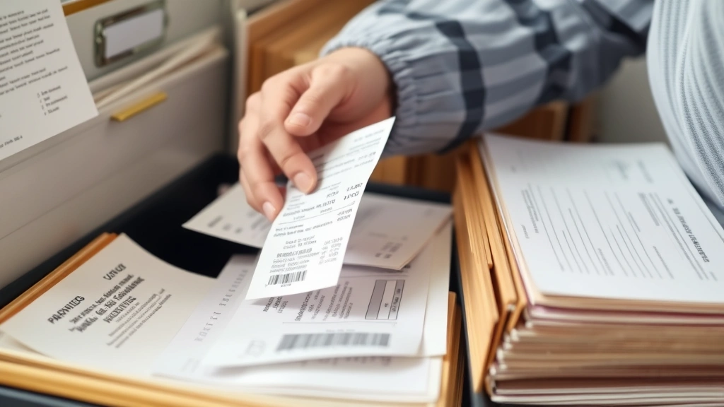 illinois mileage tax - 
Person organizing financial records and receipts in filing system for tax docum