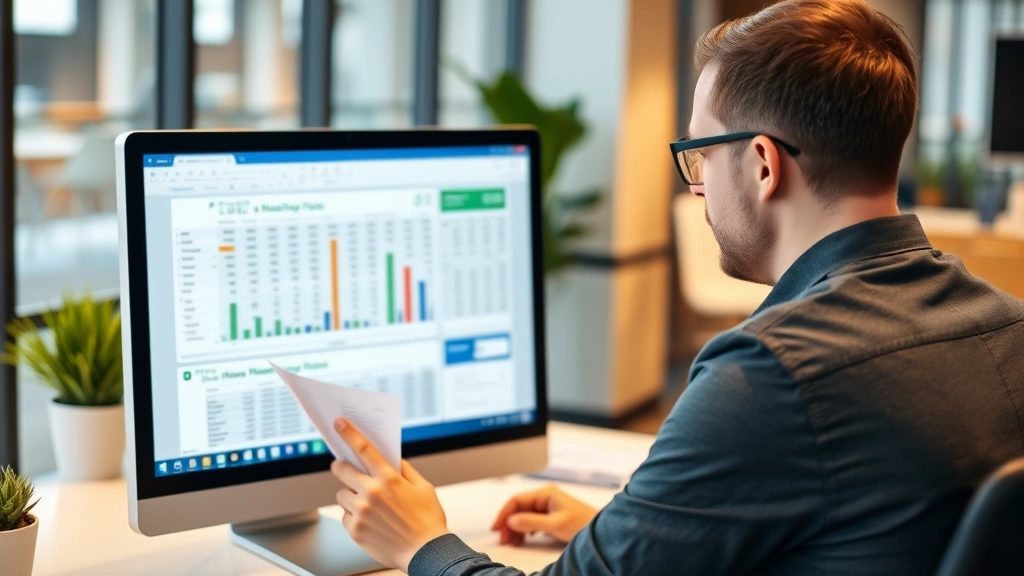 indiana county tax rates - 
Business owner analyzing financial spreadsheet and tax calculations on computer