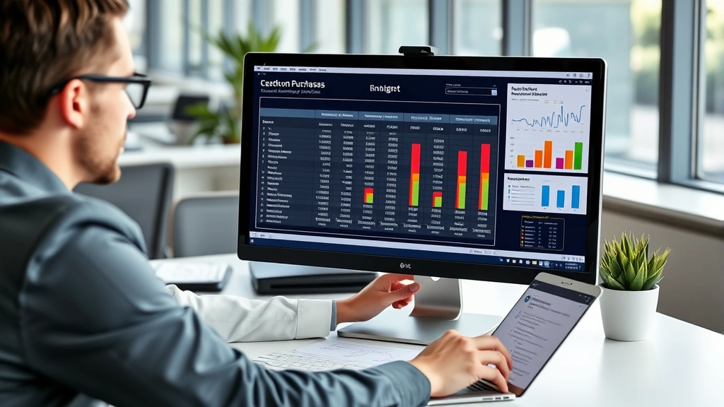 indiana vehicle sales tax - 
Business professional in office reviewing budget spreadsheet on computer with v