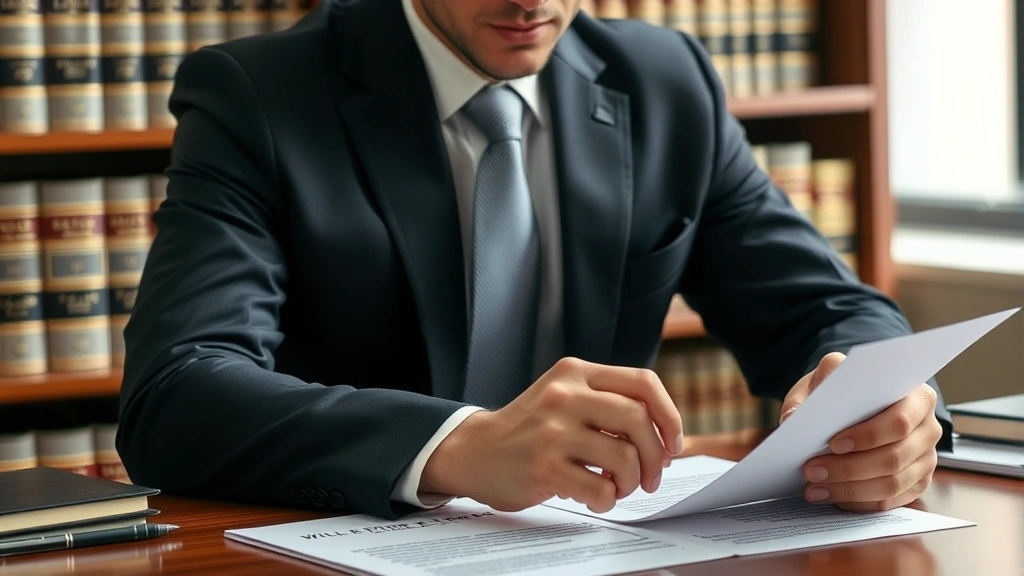 inheritance tax pa rates - 
Estate attorney in suit reviewing will documents at desk with law books visible