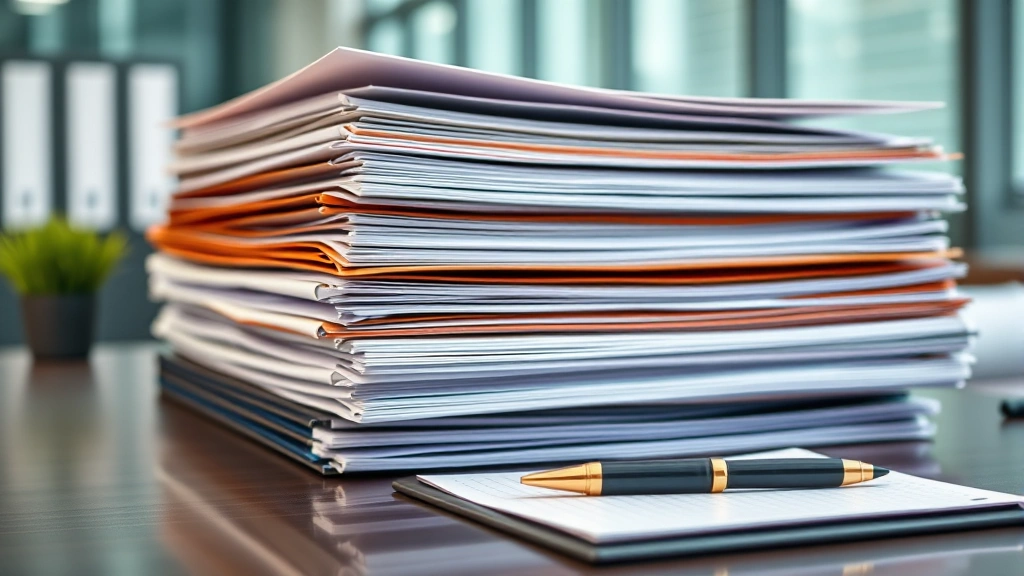 inheritance tax pennsylvania -
Organized file folders and legal documents stacked on desk with pen and notepad