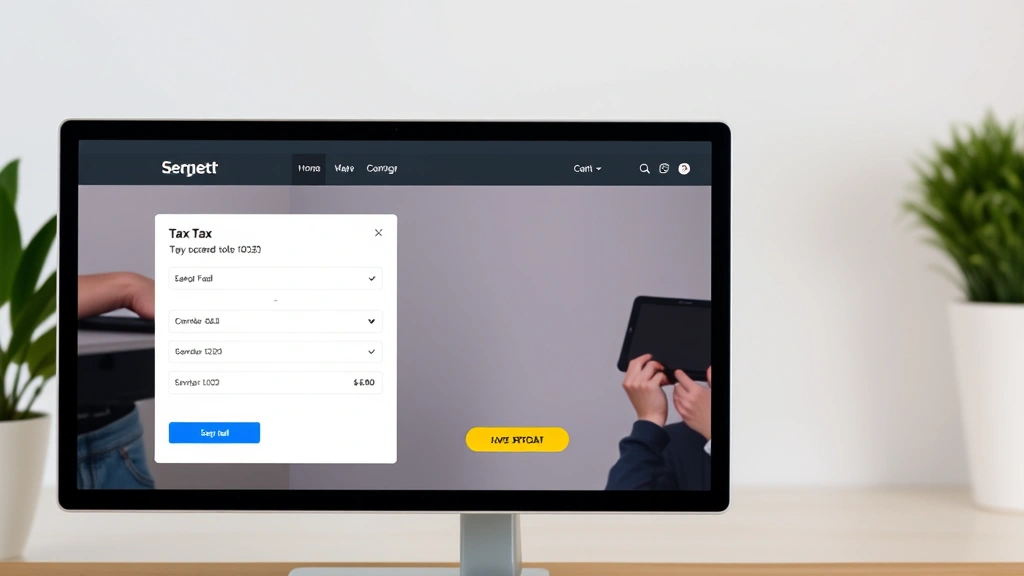 iredell county tax bill search - 
Split-screen showing online tax portal interface on left
