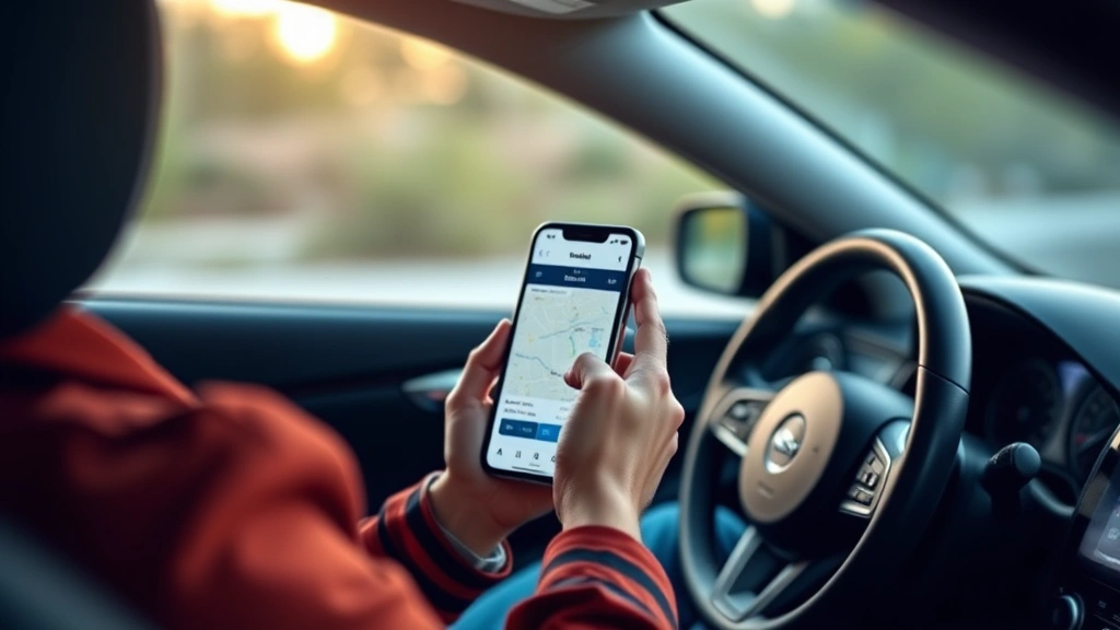 is auto loan interest tax deductible - 
Person using smartphone app to track business mileage while sitting in driver&#