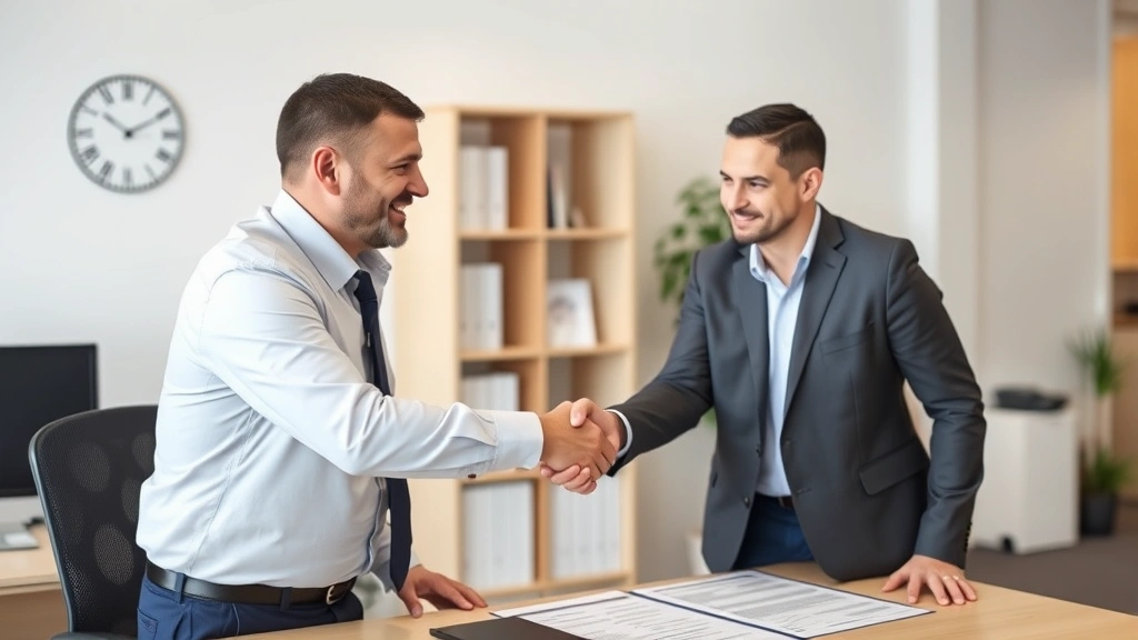 is car registration tax deductible - 
Handshake between tax professional and small business owner in office setting w