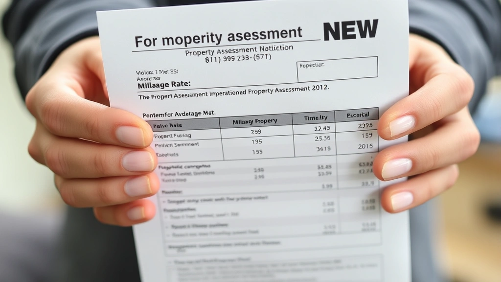 is real estate taxes the same as property taxes - 
Close-up of hands holding a property assessment notice with highlighted numbers