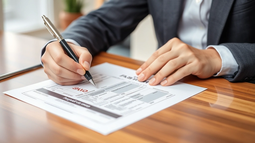 jackson hewitt tax advance -
Person signing tax document with pen at table, focused expression, professional