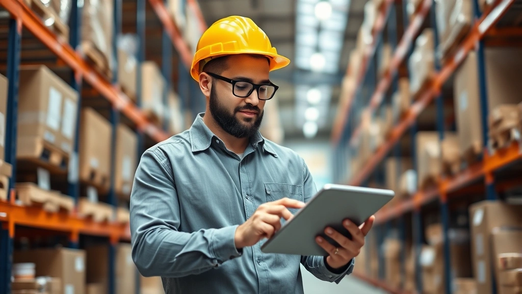 kansas city mo sales tax - 
Business owner managing inventory and sales tax compliance with digital tablet 