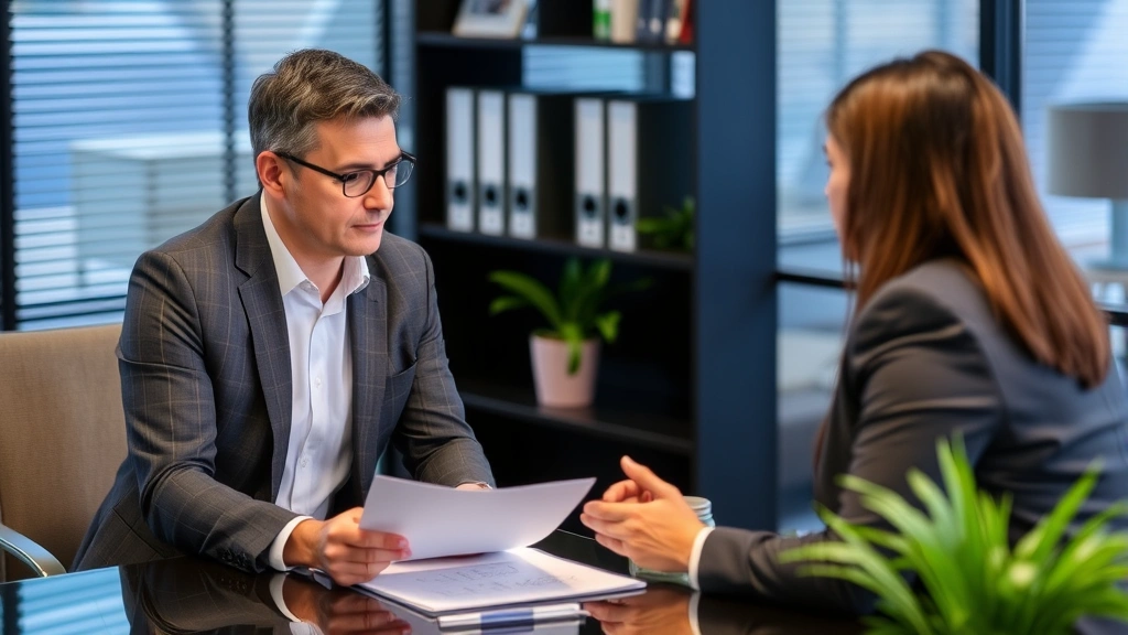 kansas city mo sales tax - 
Financial advisor discussing tax implications with client in professional offic