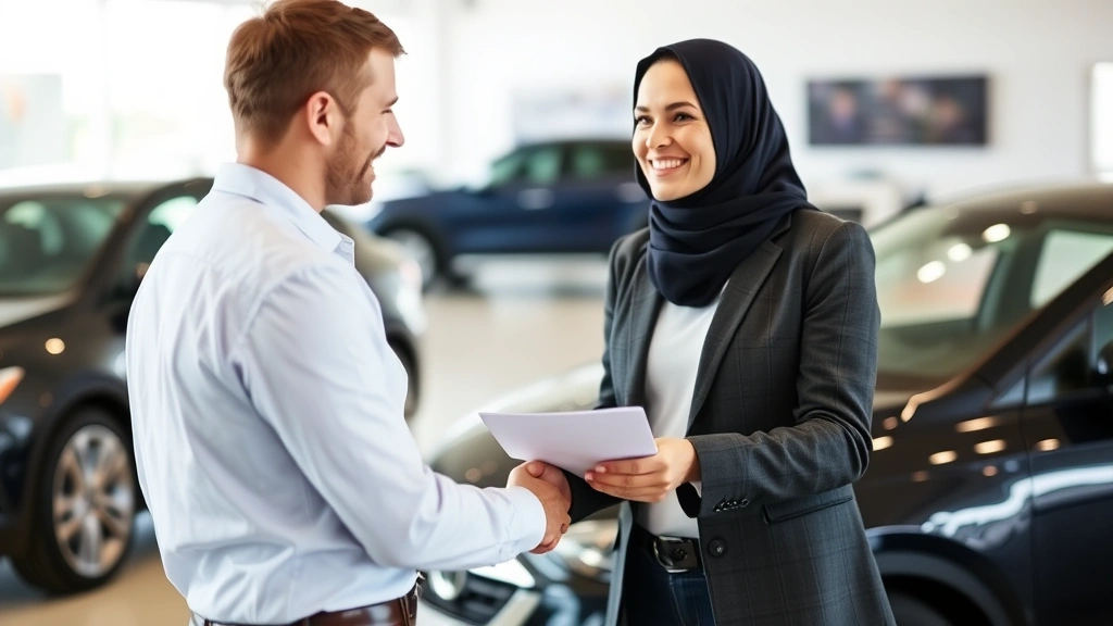 kansas vehicle sales tax - 
Confident woman shaking hands with car salesman in dealership showroom, vehicle