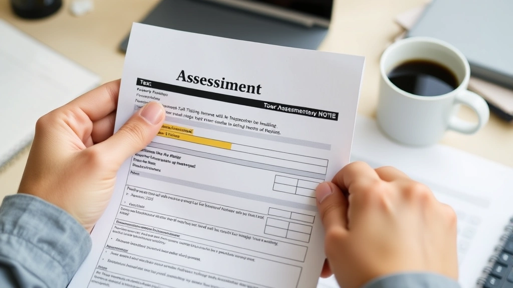 kern property tax - 
Close-up of hands holding a property tax assessment notice with highlighted sec