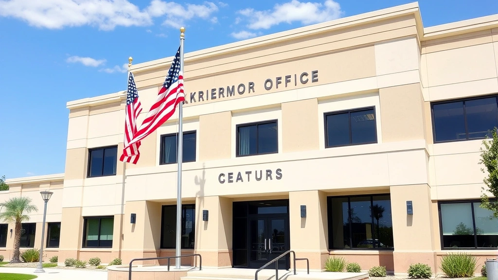 kern property tax - 
Kern County assessor’s office building exterior, modern government archit