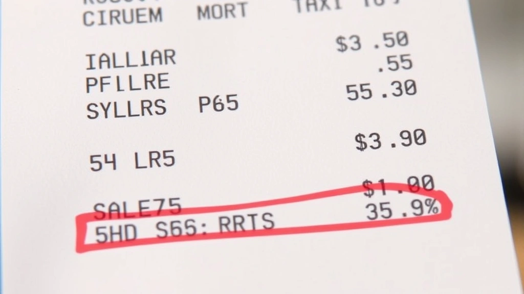 king county washington state sales tax - 
Close-up of retail receipt showing itemized purchases with sales tax calculatio