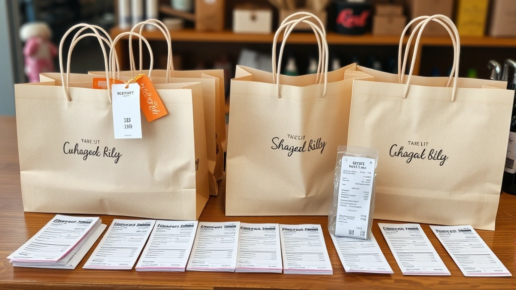 king county washington state sales tax - 
Shopping bags and receipts on table showing various taxable and tax-exempt item