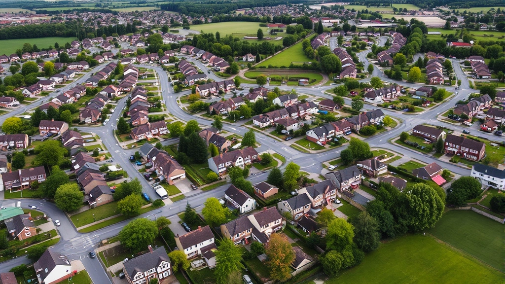 lancaster county property tax - 
Aerial view of suburban Lancaster County neighborhood with residential homes an