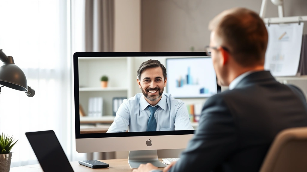 liberty tax hub -
Business person in video call consultation with tax advisor on computer screen