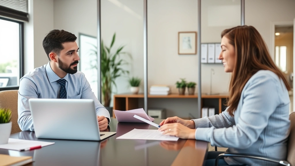 ma excise tax - 
Financial advisor in office meeting with client reviewing tax forms and savings