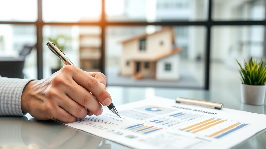 manitowoc county property tax records - 
Person pointing at property assessment form with pen in modern office setting

