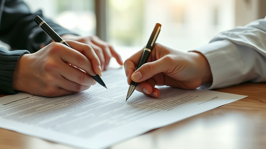 mansion tax california - 
Close-up of hands signing real estate contract with pen and property deed docum