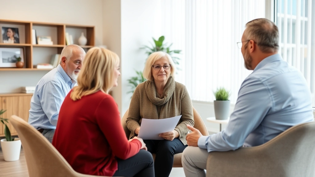 marin county real estate taxes -
Senior couple meeting with financial advisor in contemporary office, discussing