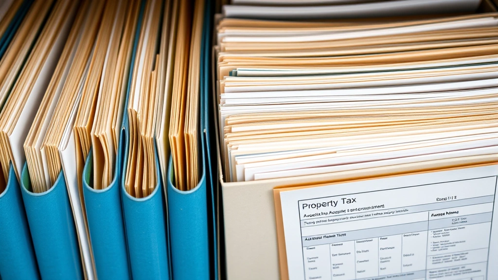 marin tax collector - 
Organized file folder system with property tax records and assessment documents