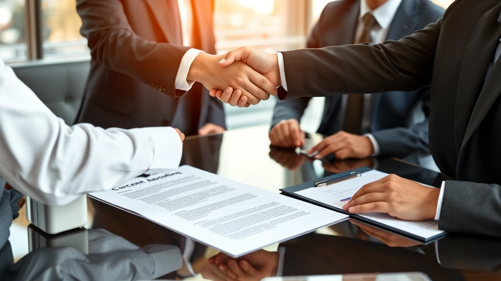 mass pay excise tax - 
Handshake between business executives during corporate merger or acquisition me