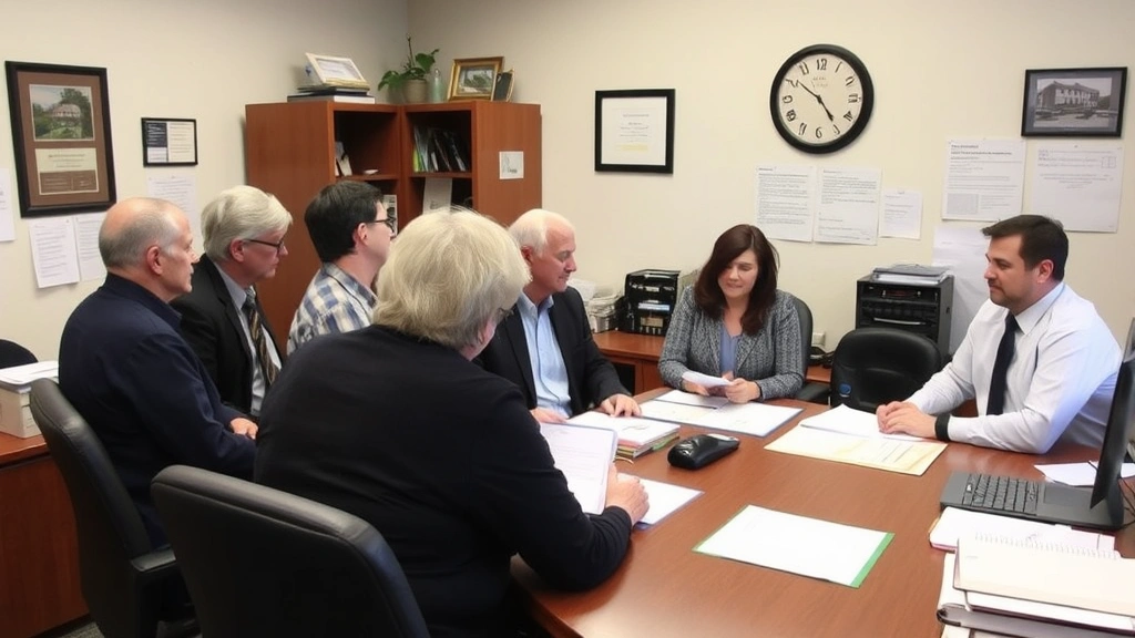 massachusetts excise tax - 
Diverse group of people in a town assessor’s office discussing property a
