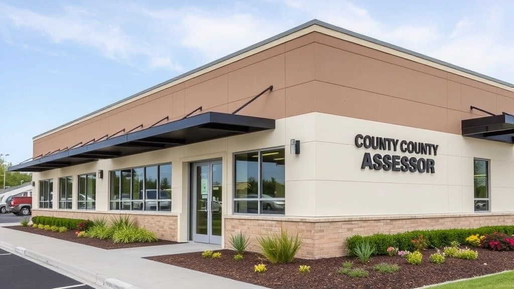mchenry county real estate taxes -
Modern county assessor office building exterior with professional landscaping a