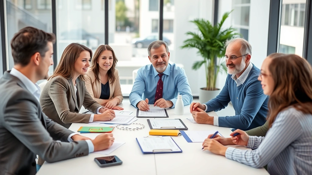 medicare tax definition -
Diverse group of professionals of various ages in business meeting discussing r