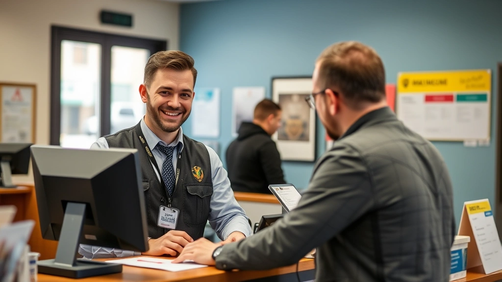 meriden ct tax collector - 
Friendly male tax collector or government official at a town hall customer serv