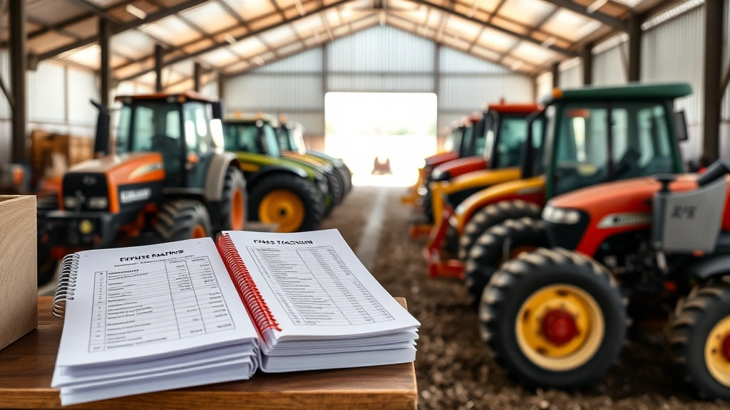 minimum acreage for farm tax - 
Farm equipment and machinery in modern agricultural shed with detailed business
