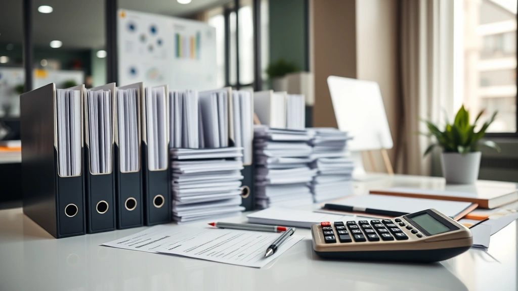 mississippi state income tax refund - 
Modern office workspace with organized tax files, calculator, and financial rec