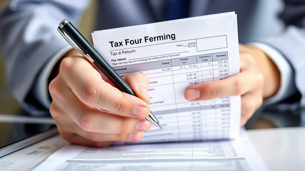 mississippi state income tax refund status - 
Close-up of hands holding a printed tax return form with pen
