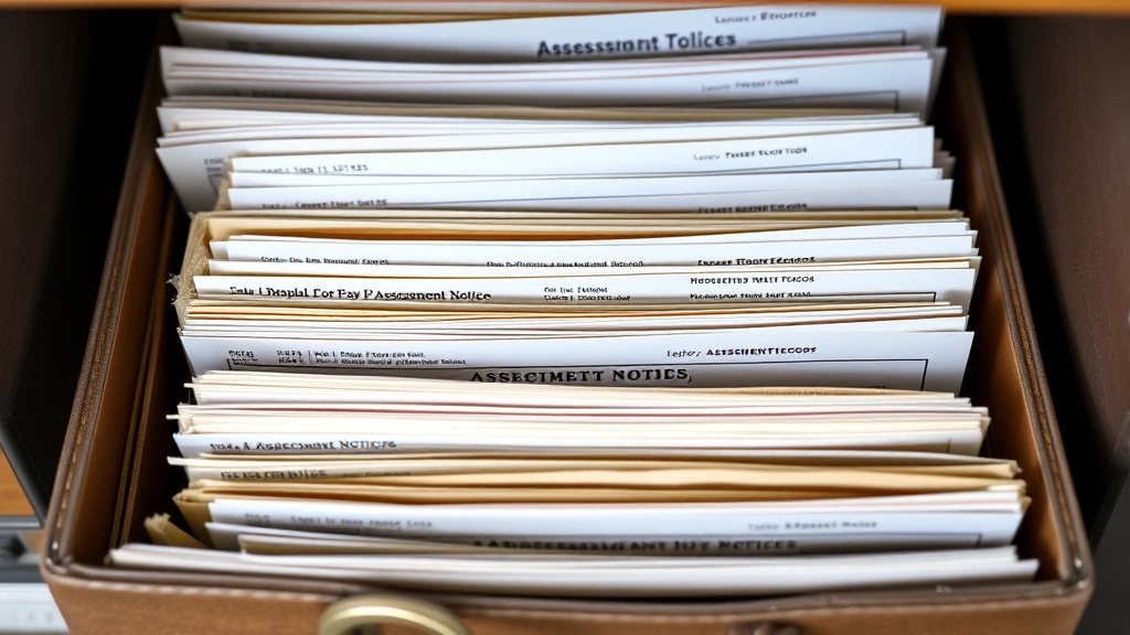 monongalia county tax office - 
Organized filing system with property records, assessment notices, and tax fold