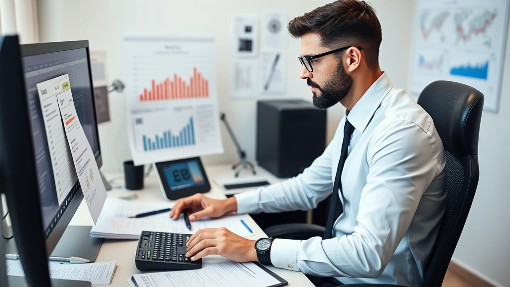 montana inheritance tax - 
Professional accountant at computer workstation with tax documents, calculator,