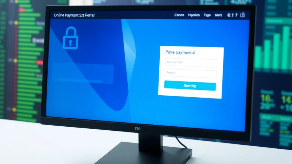 monterey county ca tax collector -
Computer monitor displaying online payment portal interface with secure lock ic