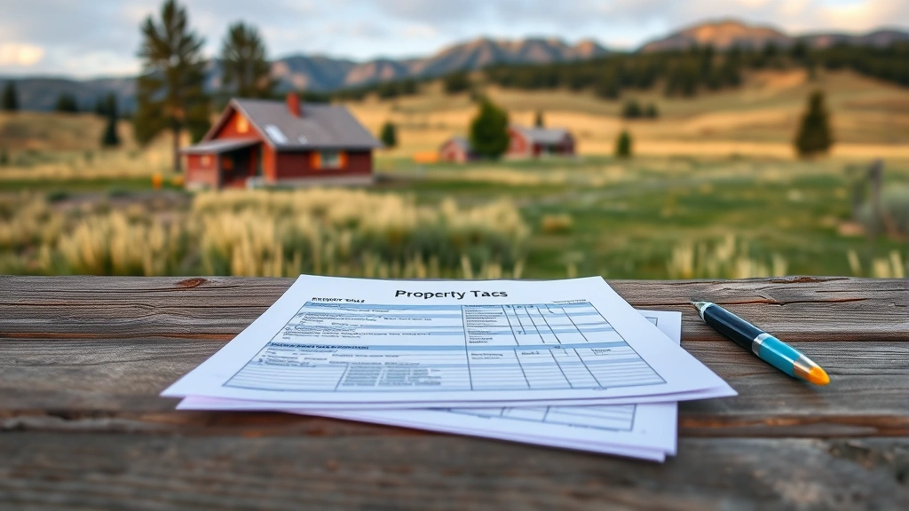 mt state taxes - 
Montana landscape with homestead in background, property tax assessment documen