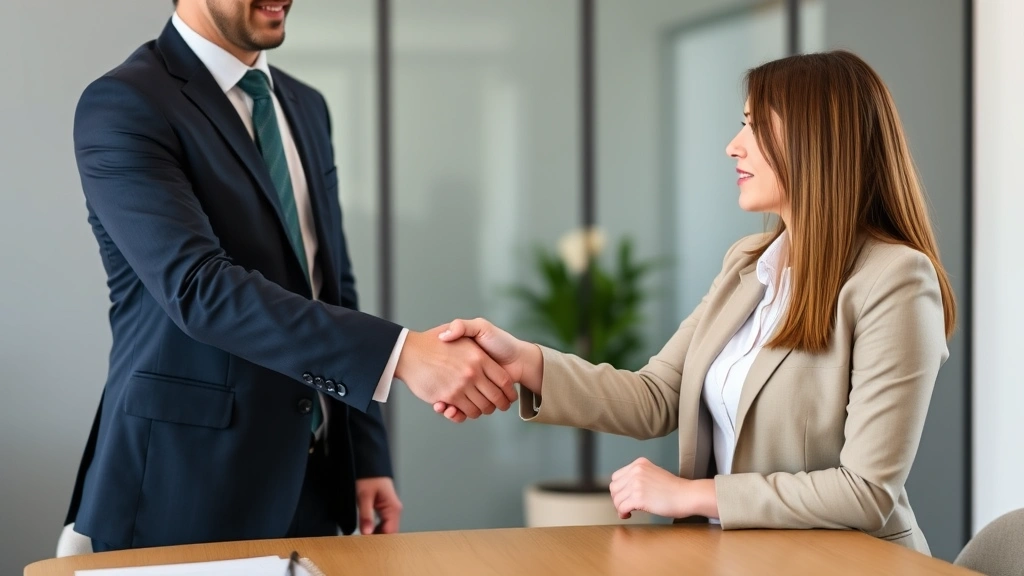 murray county tax assessor - 
Two professionals in business attire shaking hands during property tax appeal c