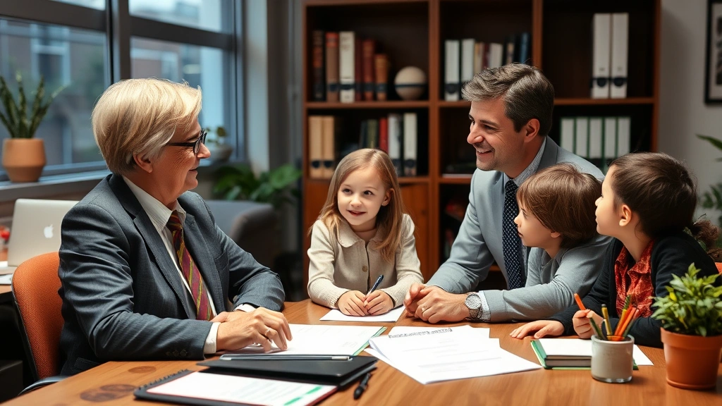 national school voucher program tax credit - 
CPA or tax professional in office consulting with parents about education tax c